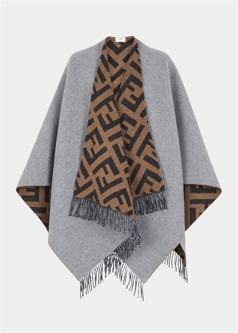 fendi maglikne tipo poncio|fendi wool poncho.